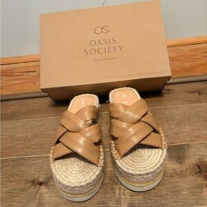 Oasis Society Women's Nude Rebel Espadrille Sandals